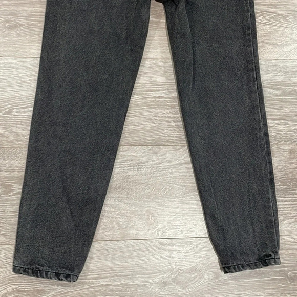 Princess Polly High Rise Belted Paper Bag Jeans Washed Black Denim 4 - Picture 16 of 16